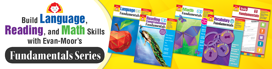 Image of Evan-Moor's Fundamentals series for Language, Reading, and Math