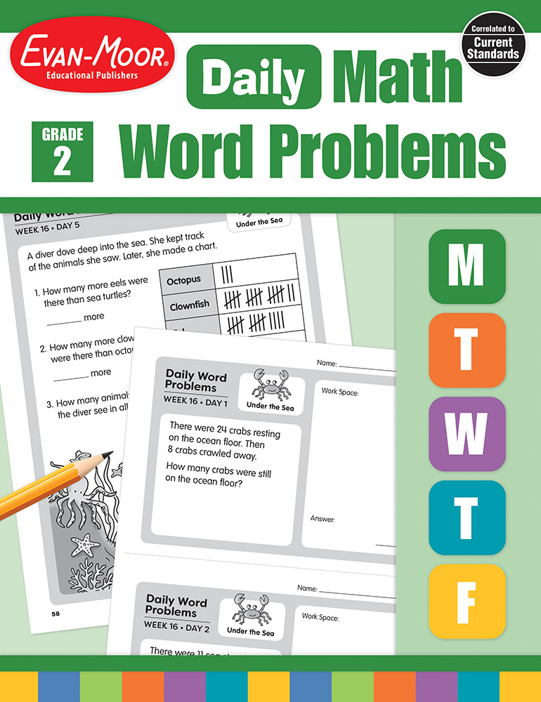 Evan-Moor Daily Word Problems, Grade 2 - Teacher's Edition, Print