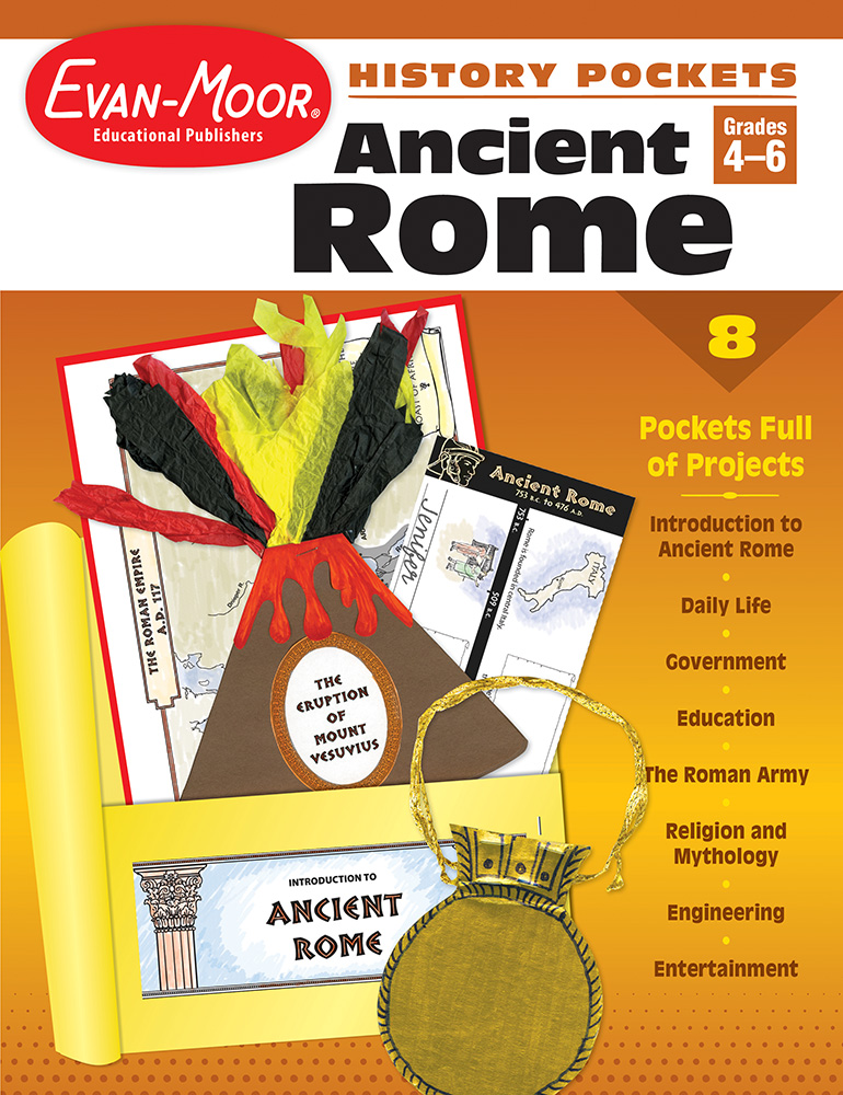 Evan-Moor History Pockets: Ancient Rome, Grades 4-6+ - Teacher Reproducibles, E-book