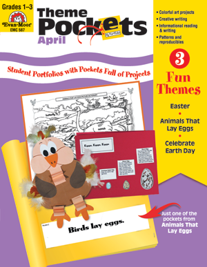 Evan-Moor Theme Pockets, April - Teacher Reproducibles, E-book