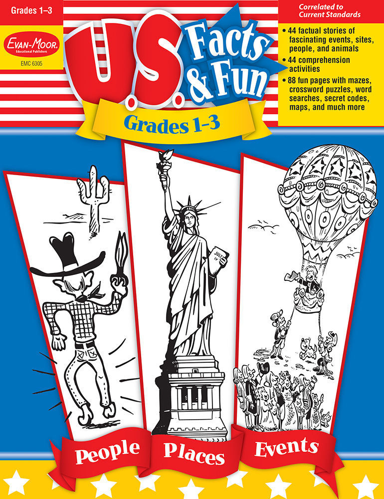 Evan-Moor U.S. Facts & Fun, Grades 1-3 - Teacher Reproducibles, E-book