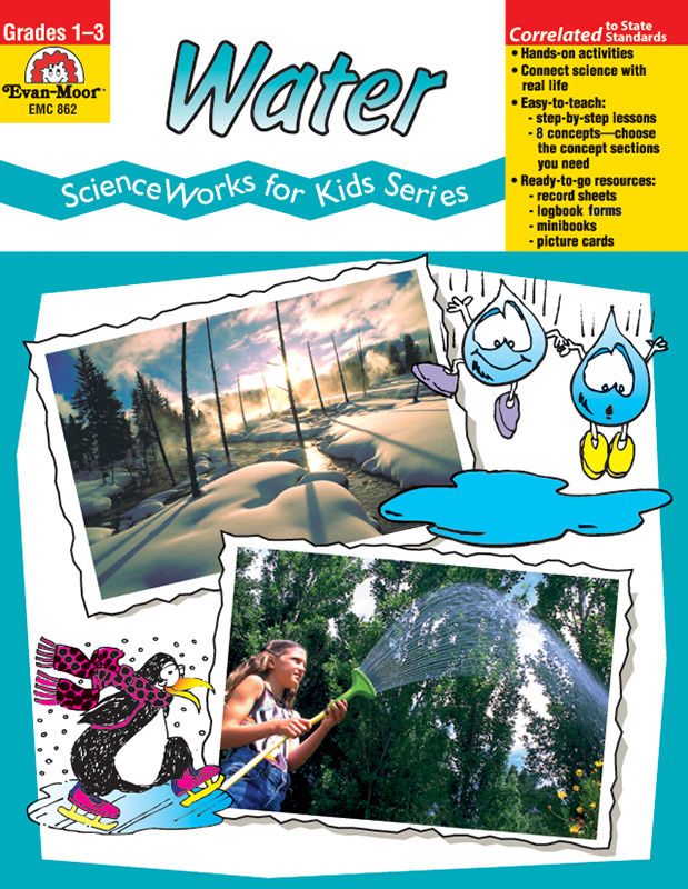 Evan-Moor ScienceWorks For Kids: Water, Grades 1-3 - Teacher Reproducibles, E-book