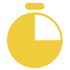 a yellow and white clock