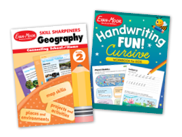 Two full-color activity book examples with a 'Full-color Fun' label underheath.