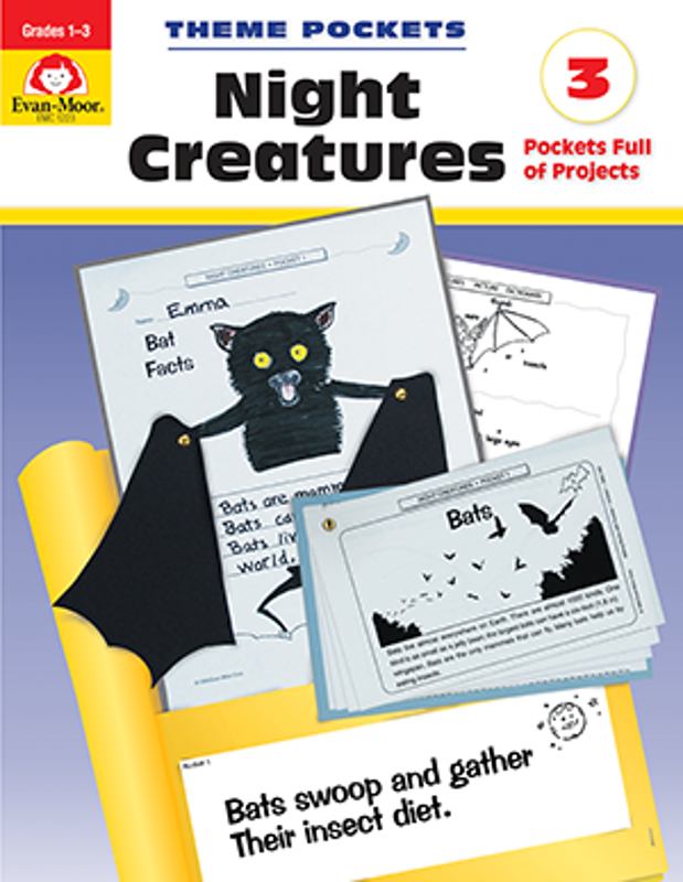 Theme Pockets: Night Creatures, Grades 1-3 - Teacher Reproducibles, E-book