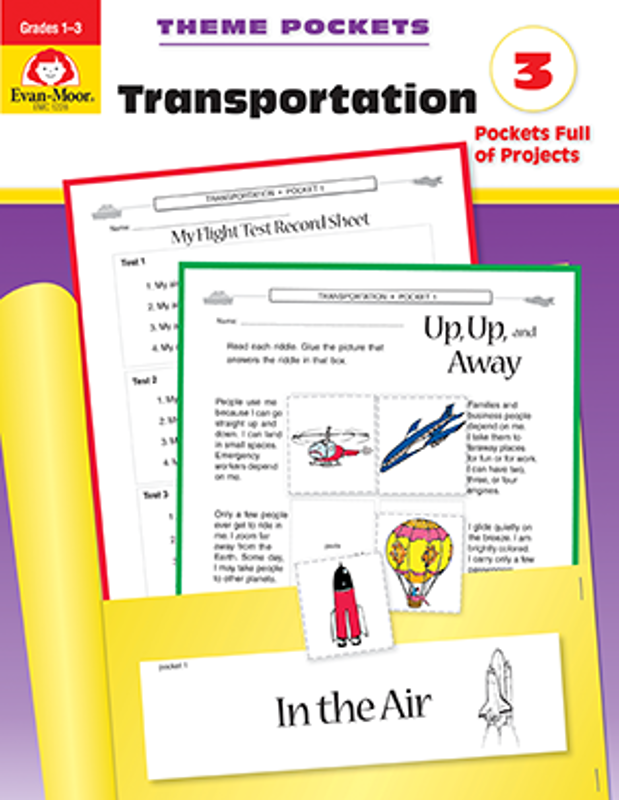 Theme Pockets: Transportation, Grades 1-3 - Teacher Reproducibles, E-book