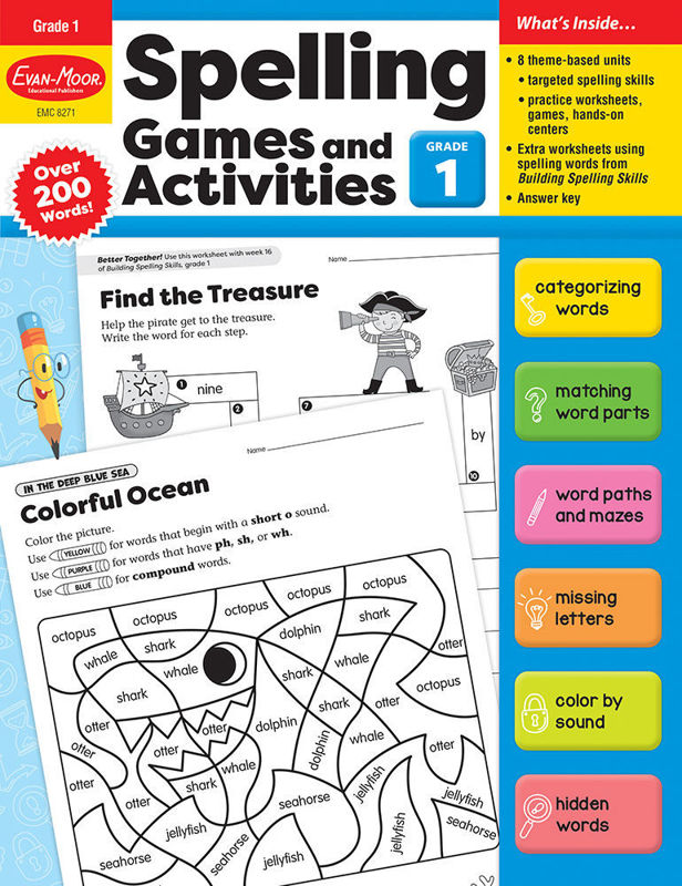 Spelling Games and Activities, Grade 1 - E-book