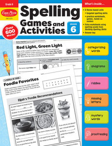 Spelling Games and Activities, Grade 6 - E-book