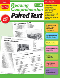 Reading Comprehension: Paired Text, Grade 4 - Print