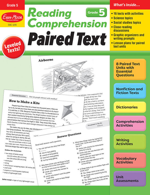 Reading Comprehension: Paired Text, Grade 5 - E-book