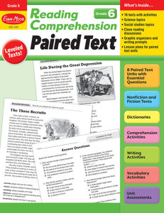 Reading Comprehension: Paired Text, Grade 6 - E-book