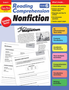 Reading Comprehension: Nonfiction, Grade 6 - Print