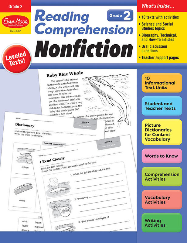 Reading Comprehension: Nonfiction, Grade 2 - E-book