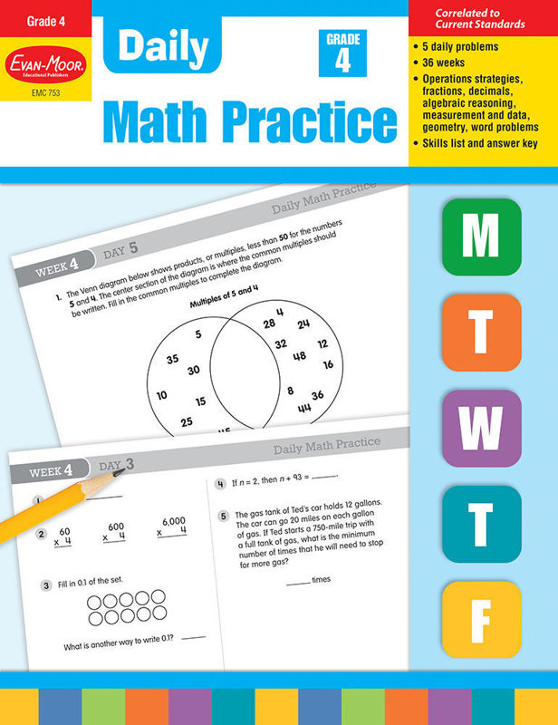 Daily Math Practice, Grade 4 - Teacher's Edition, Print