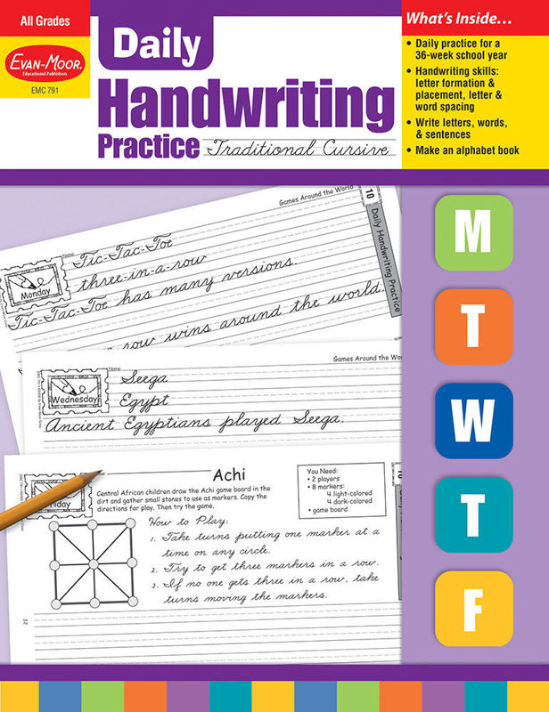 Daily Handwriting Practice: Traditional Cursive, Grades K-6 - Teacher's Edition, E-book