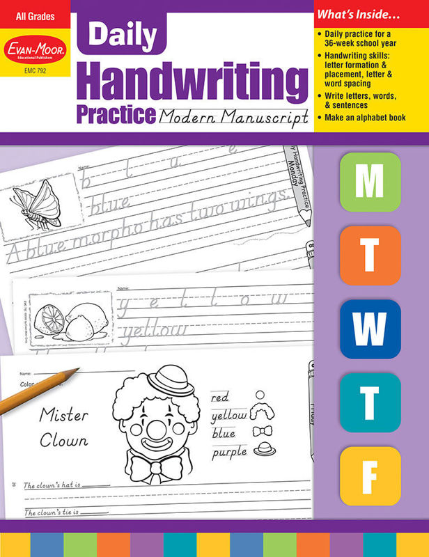 Daily Handwriting Practice: Modern Manuscript, Grades K-6 - Teacher's Edition, Print