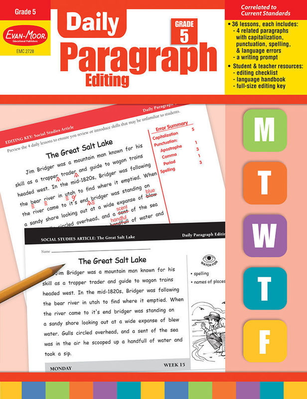 Daily Paragraph Editing, Grade 5 - Teacher's Edition, E-book