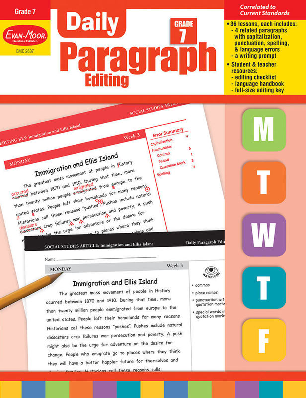 Daily Paragraph Editing, Grade 7 - Teacher's Edition, Print