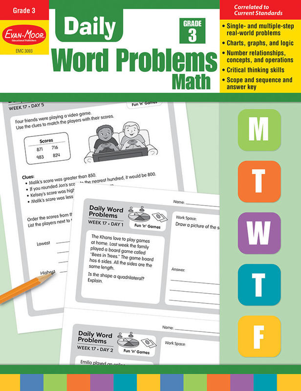 Daily Word Problems, Grade 3 - Teacher's Edition, E-book