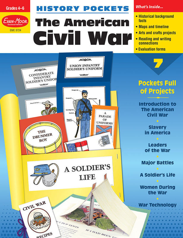 History Pockets: The American Civil War, Grades 4-6 - Teacher Reproducibles, E-book