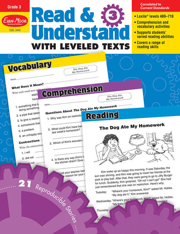 Read and Understand with Leveled Texts, Grade 3 - Teacher Reproducibles, E-book