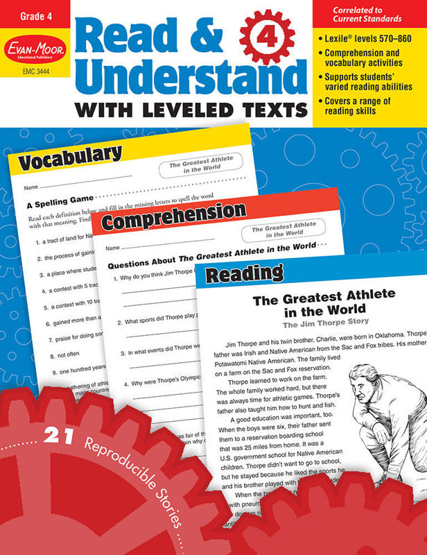 Read and Understand with Leveled Texts, Grade 4 - Teacher Reproducibles, Print