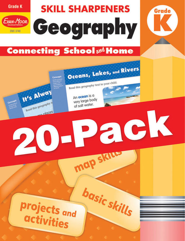 Skill Sharpeners: Geography, Grade K — Class pack