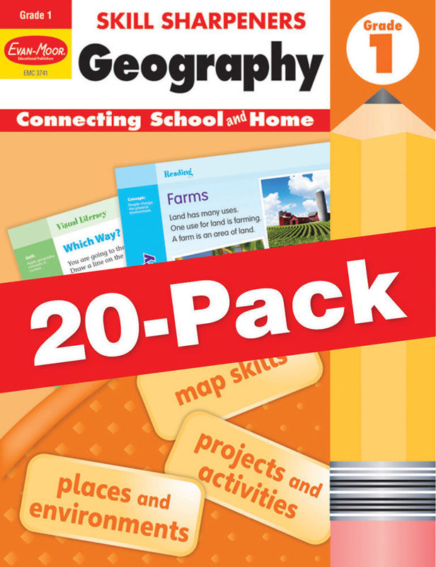 Skill Sharpeners: Geography, Grade 1 — Class pack