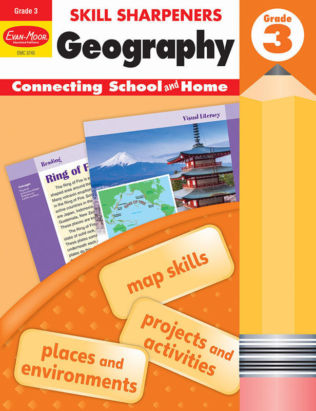 Skill Sharpeners: Geography, Grade 3 - Activity Book