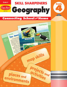 Skill Sharpeners: Geography, Grade 4 - Activity Book