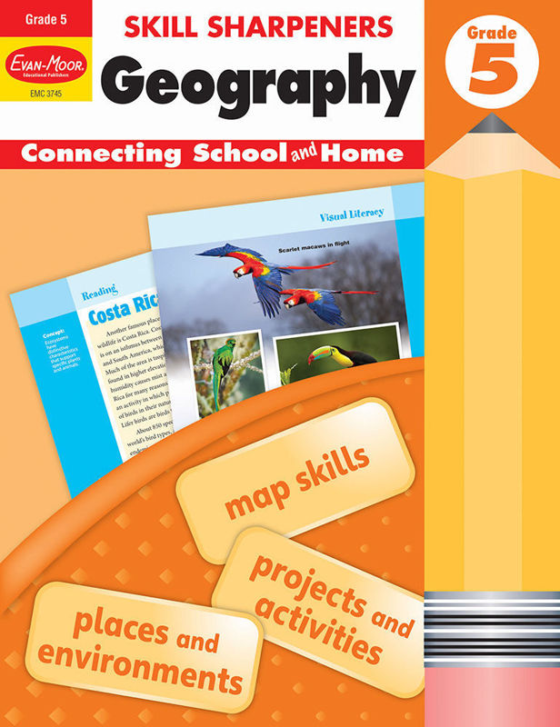 Skill Sharpeners: Geography, Grade 5 - Activity Book