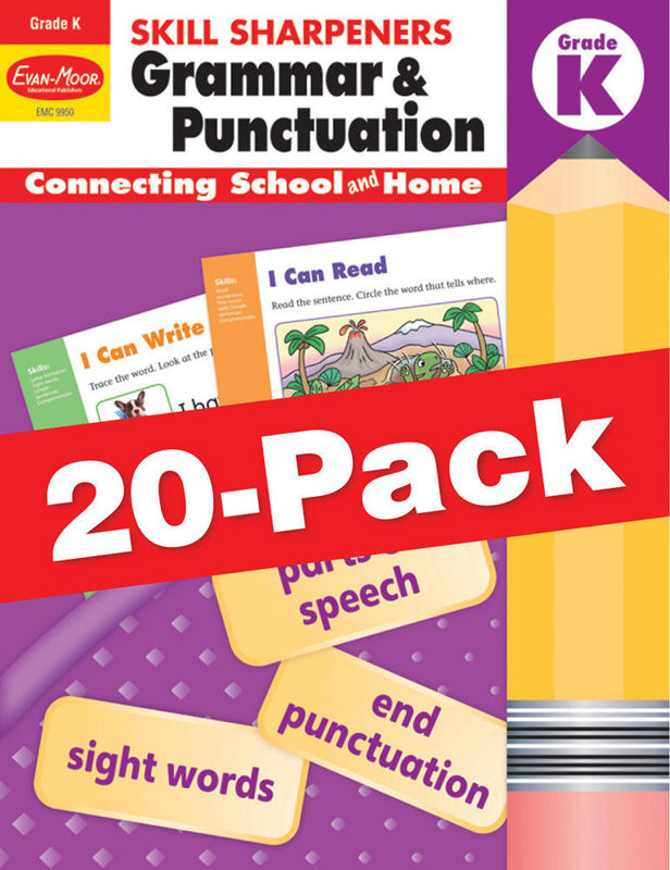 Skill Sharpeners: Grammar & Punctuation, Grade K — Class pack