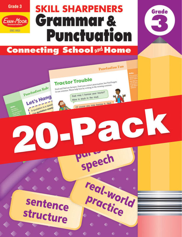 Skill Sharpeners: Grammar & Punctuation, Grade 3 — Class pack