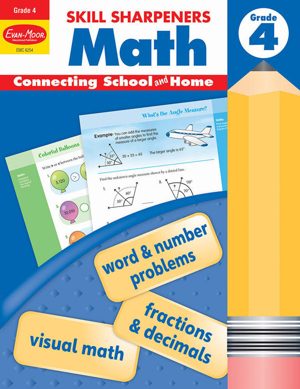 Skill Sharpeners: Math, Grade 4 - Activity Book