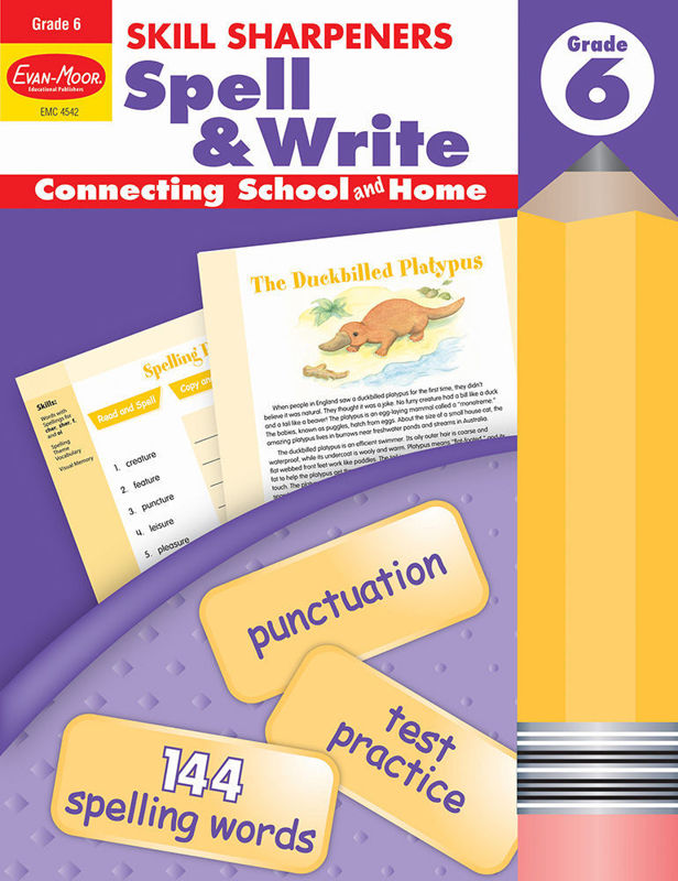 Skill Sharpeners: Spell & Write, Grade 6 - Activity Book