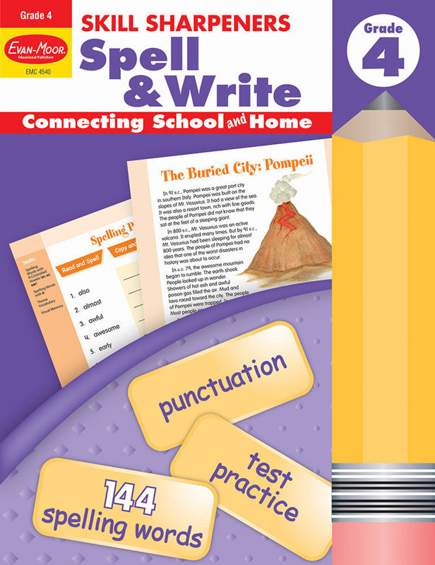 Skill Sharpeners: Spell & Write, Grade 4 - Activity Book