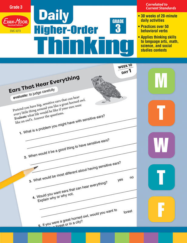 Daily Higher-Order Thinking, Grade 3 -Teacher's Edition, Print