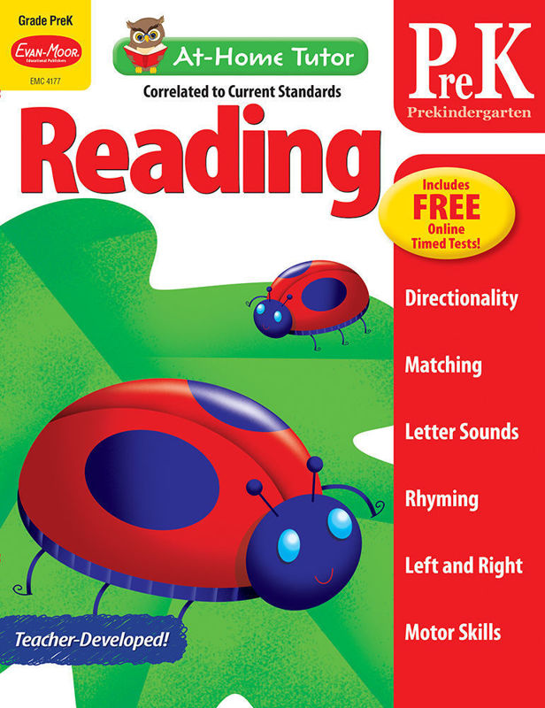 At-Home Tutor: Reading, Grade PreK - Activity Book