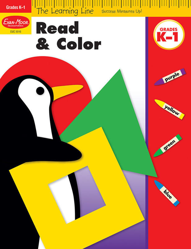 Learning Line: Read and Color, Grades K-1 - Activity Book