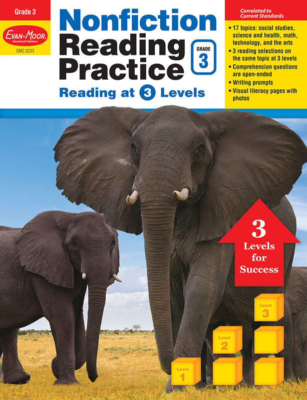 Nonfiction Reading Practice, Grade 3 - Teacher Reproducibles, Print