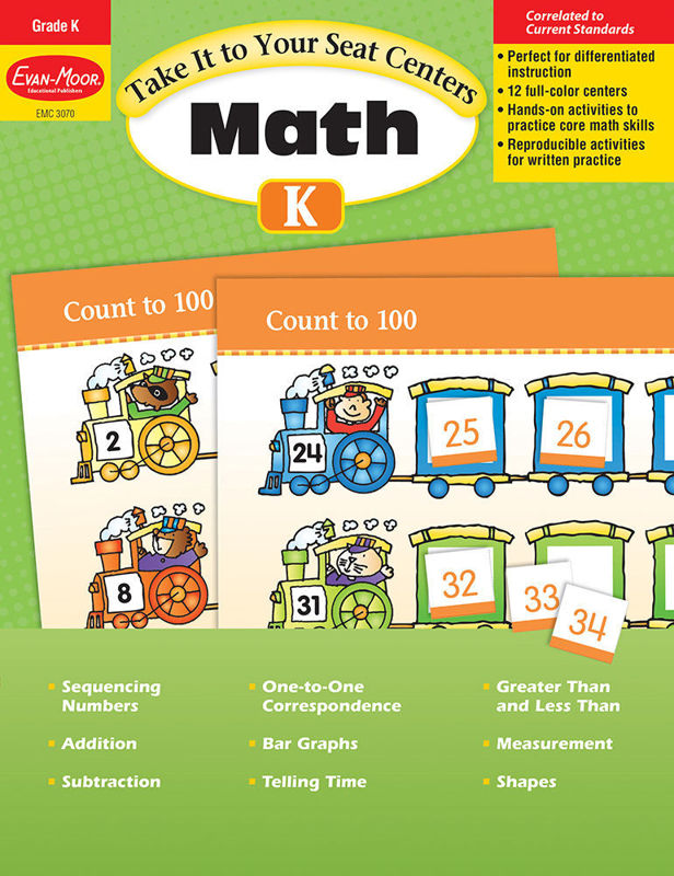 Take It to Your Seat: Math Centers, Grade K - Teacher Resource, Print