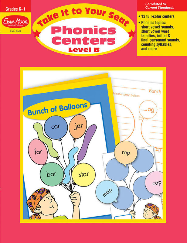 Take It to Your Seat: Phonics Centers, Grades K-1 (Level B)- Teacher Resource, E-book