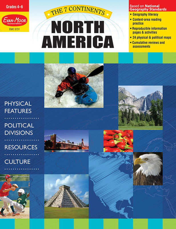 7 Continents: North America, Grades 4-6 - Teacher Reproducibles, E-book