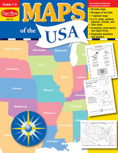 Maps of the USA, Grades 1-6 - Teacher Reproducibles, Print