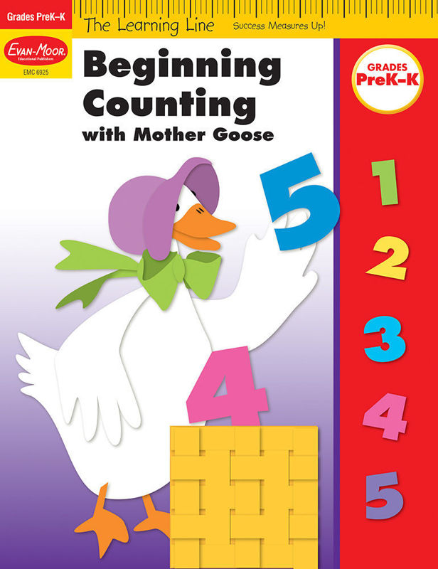 Learning Line: Beginning Counting with Mother Goose, Grades PreK-K - Activity Book