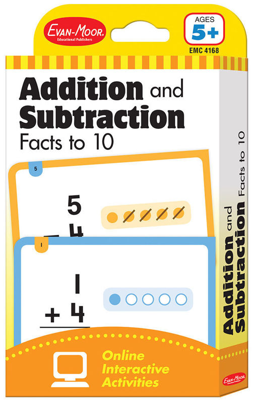 Learning Line: Addition and Subtraction Facts to 10, Grade 1+ (Age 5+) - Flashcards