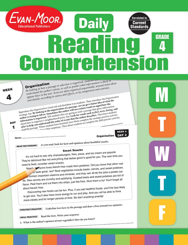 Daily Reading Comprehension, Grade 4 - Teacher's Edition, Print