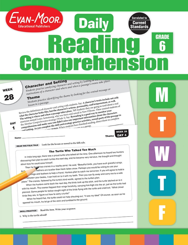 Daily Reading Comprehension, Grade 6 - Teacher's Edition, Print