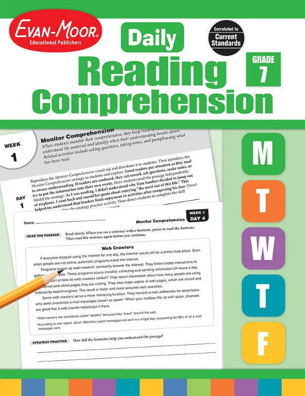 Daily Reading Comprehension, Grade 7 - Teacher's Edition, Print