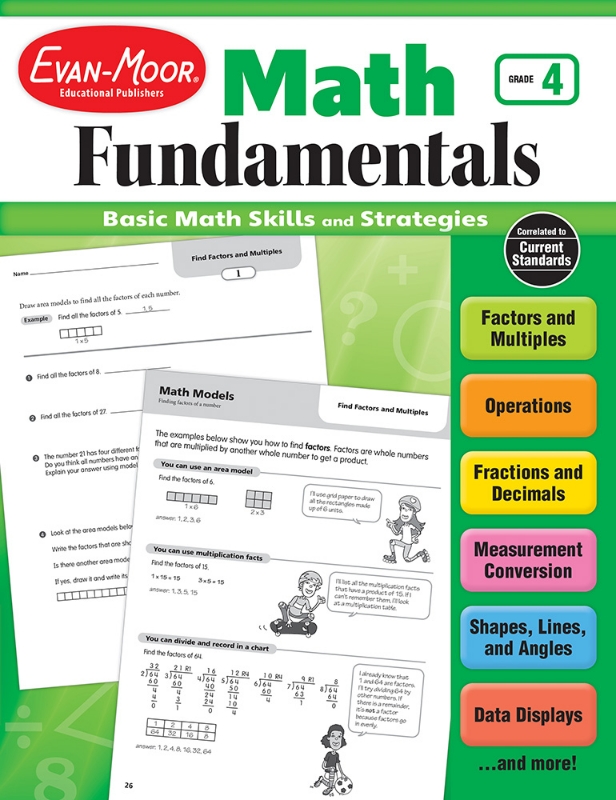 Math Fundamentals, Grade 4 - Teacher Reproducibles, Print